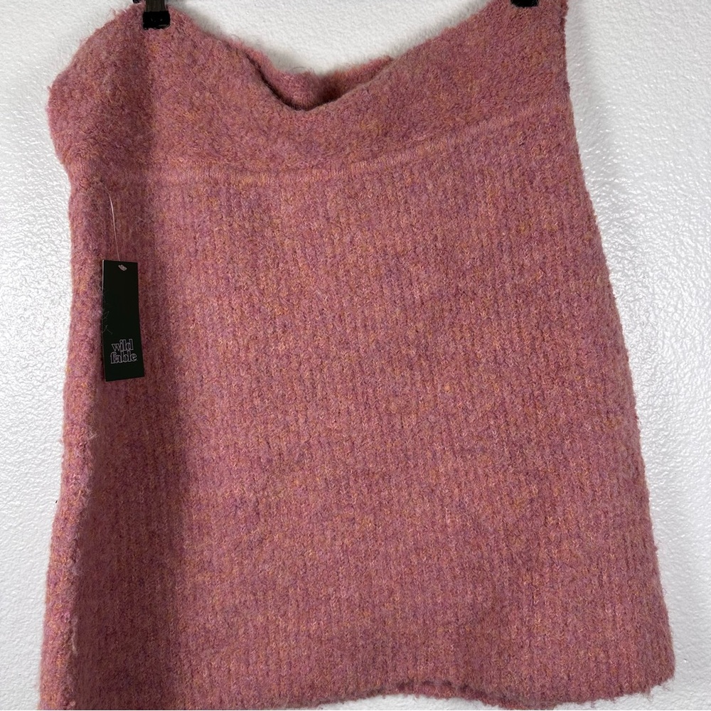 Wild Fable Wool Blend‎ Textured Pink Mini Skirt - Picture 2 of 6